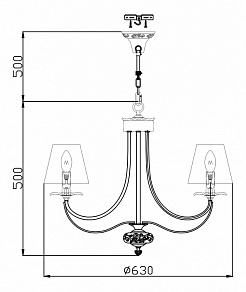 Подвесная люстра Maytoni Olivia ARM326-05-W