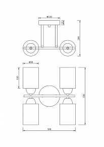Люстра на штанге Freya Glow FR5129PL-04B