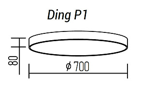 Накладной светильник TopDecor Ding Ding P1 12