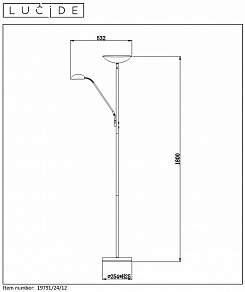 Торшер Lucide Zenith 19791/24/12