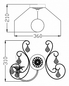 Бра Maytoni Princess ARM271-01-R