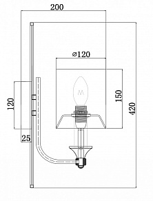 Бра Maytoni Vittoria H005WL-01BG