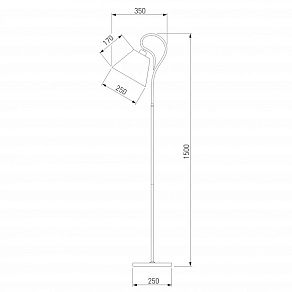 Торшер Eurosvet Lilly 01048/1 античная бронза