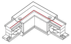 Соединитель угловой L-образный для треков Nowodvorski Ctls Power 8228