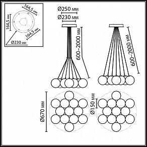 Подвесная люстра Odeon Light Magia 7109/13