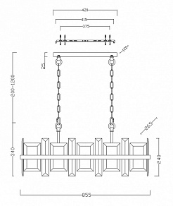 Подвесной светильник Maytoni Cerezo MOD201PL-08N