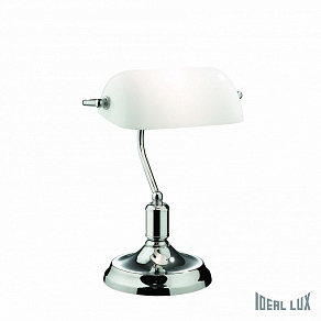 Настольная лампа офисная Ideal Lux Lawyer LAWYER TL1 CROMO