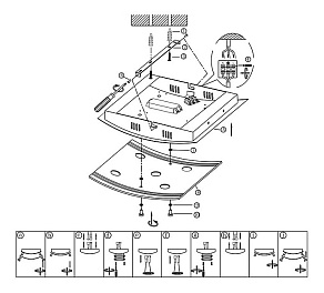 Накладной светильник Globo Kadira 48540-5