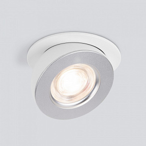 Встраиваемый светильник Elektrostandard Pruno Pruno белый/серебро 8W 4200К (25080/LED)
