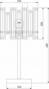 Настольная лампа декоративная Bogate's Cella 01148/1 Strotskis