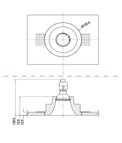Встраиваемый светильник Maytoni Gyps Modern DL002-1-01-W