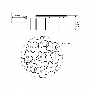 Потолочная люстра Lightstar Nubi 802090