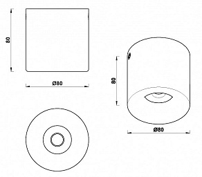 Накладной светильник iLedex Metrica 108-7W-D80-4000K-24DG-BK