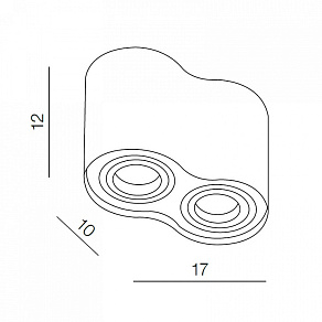 Накладной светильник Azzardo Bross 2 AZ0859
