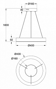 Подвесной светильник Maytoni Saturno MOD415PL-L36BS4K