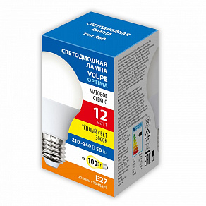 Лампа светодиодная Volpe  E27 12Вт 3000K UL-00008776