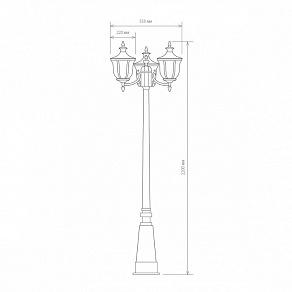 Фонарный столб Elektrostandard Taurus F/3 a031942