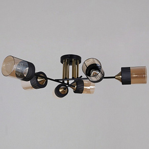 Люстра на штанге Reluce  48460-0.3-06 BK+COPPER
