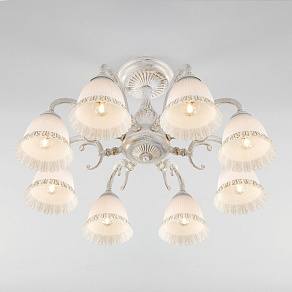 Люстра на штанге Eurosvet Campina 60107/8 белый с золотом