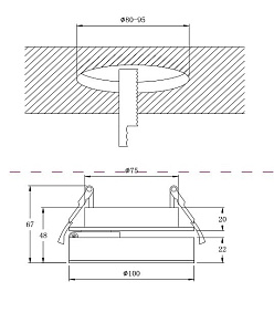 Встраиваемый светильник Maytoni Magic DL2003-L12W4K