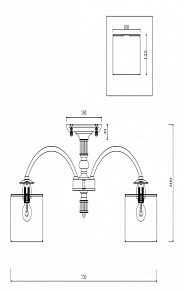 Люстра на штанге Freya Ksenia FR2539CL-06G
