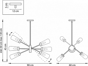 Люстра на штанге Lightstar Crotone 690063