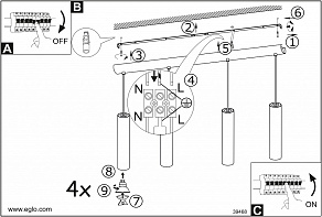 Подвесной светильник Eglo ПРОМО Terrasini 39468