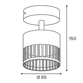 Накладной светильник Wolta PORTA WSL-GX53/19W-1