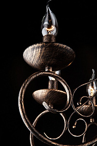 Подвесная люстра Eurosvet Provence 22404/8 черный с золотом