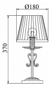 Настольная лампа декоративная Maytoni Battista ARM011-00-R