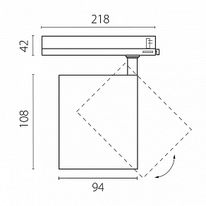 Светильник на штанге Lightstar Alta Base A5447TRIAC