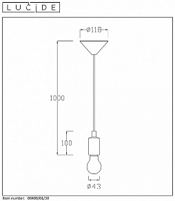 Подвесной светильник Lucide Fix 08408/01/30