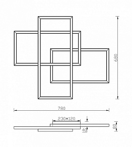 Накладной светильник Maytoni Rida MOD015CL-L80W4K