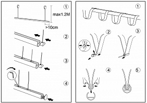 Подвес для трека Denkirs BELTY ROD TR5537-BK