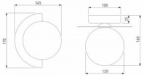 Накладной светильник Eurosvet Moity 70150/1 черный