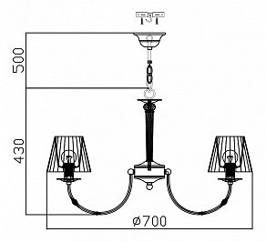 Подвесная люстра Maytoni Proline ARM348-07-R