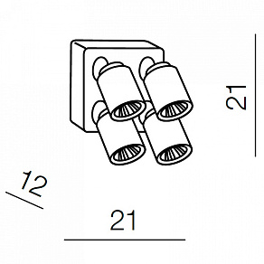 Спот Azzardo Tomi 4 KW AZ0682