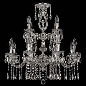 Подвесная люстра Bohemia Ivele Crystal 7201 72401/8+4/210/2d A NW FA10S