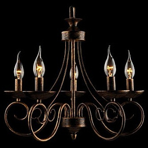 Подвесная люстра Eurosvet Provence 22404/5 черный с золотом