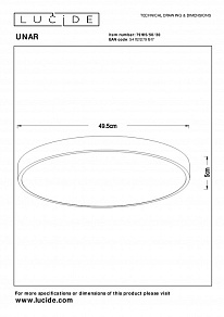 Накладной светильник Lucide Unar 79185/50/30