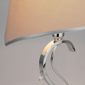 Настольная лампа декоративная Eurosvet Kelly 01053/1 хром/прозрачный хрусталь Strotskis