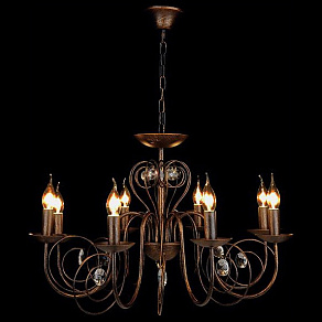 Подвесная люстра Eurosvet Tomas 60018/8 черный с золотом