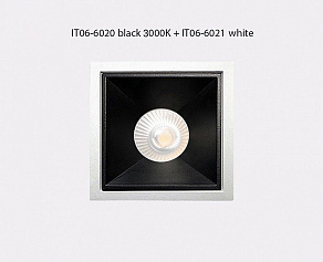 Встраиваемый светильник Italline IT06-6020 IT06-6020 black 3000K + IT06-6021 black