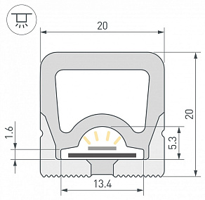 Профиль накладной гибкий Arlight WPH-FLEX 062837