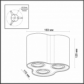 Накладной светильник Odeon Light Pillaron 3563/3C