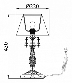 Настольная лампа декоративная Maytoni Cannella ARM388-00-R