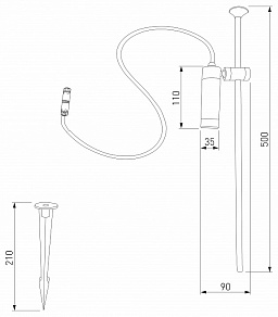 Наземный низкий светильник Elektrostandard Covert a066694