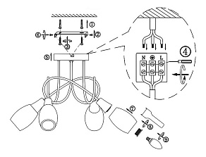 Потолочная люстра Globo Gillian 54983-4D