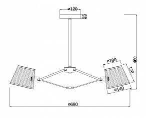 Люстра на штанге Freya Gino FR5108PL-05CH