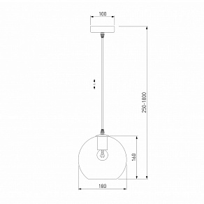 Подвесной светильник Eurosvet Rowan 50200/1 дымчатый